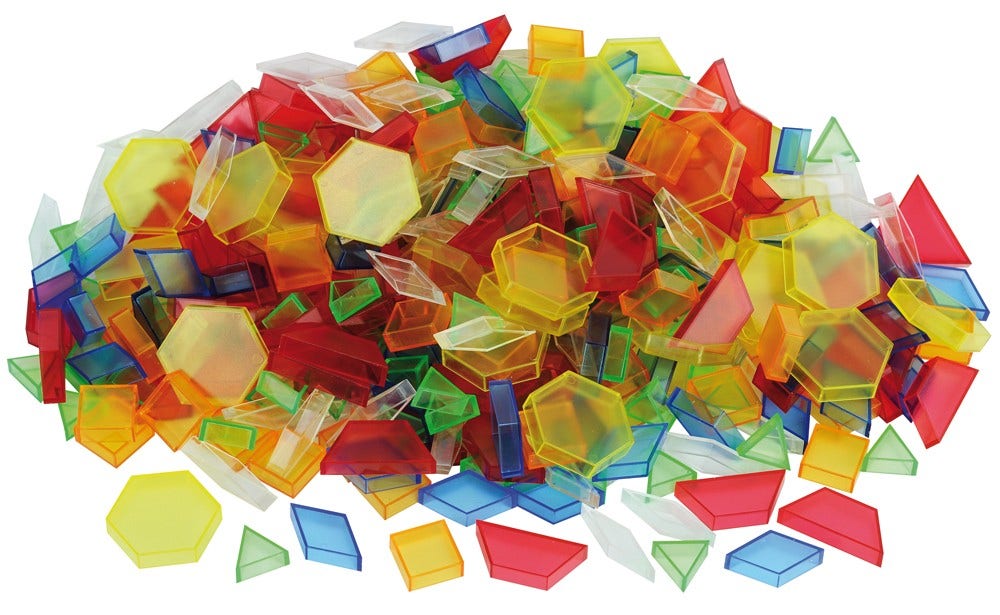 Translucent Colour Hollow Pattern Blocks
