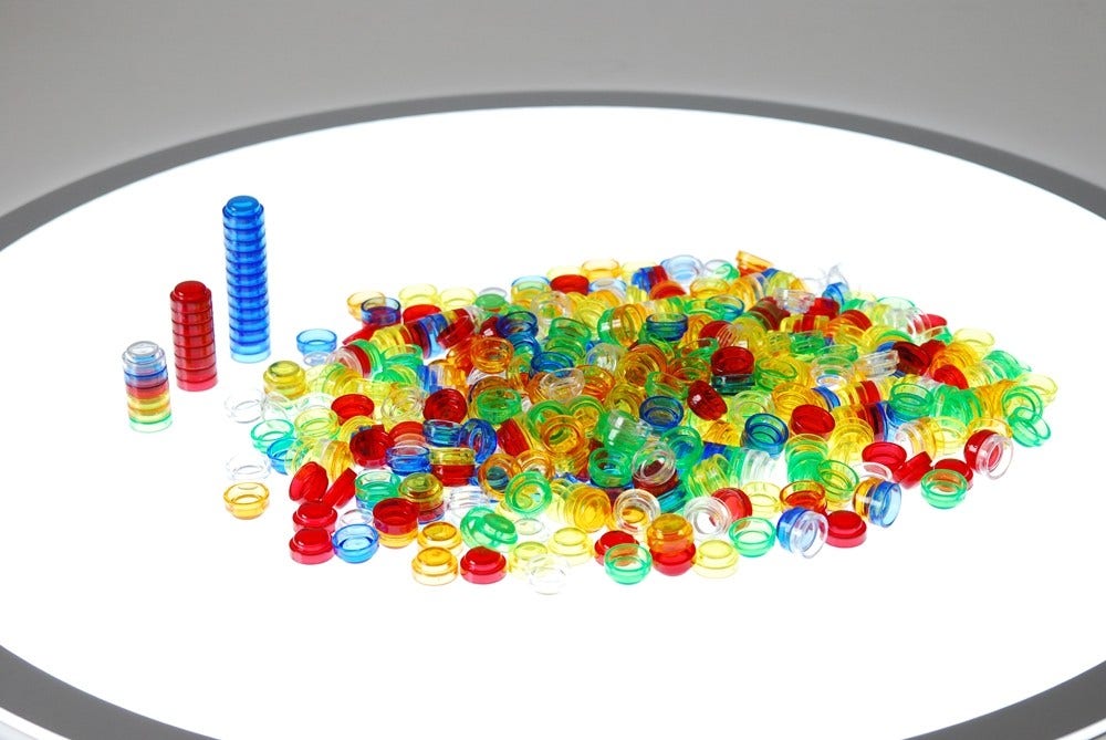Translucent Colour Stackable Counters