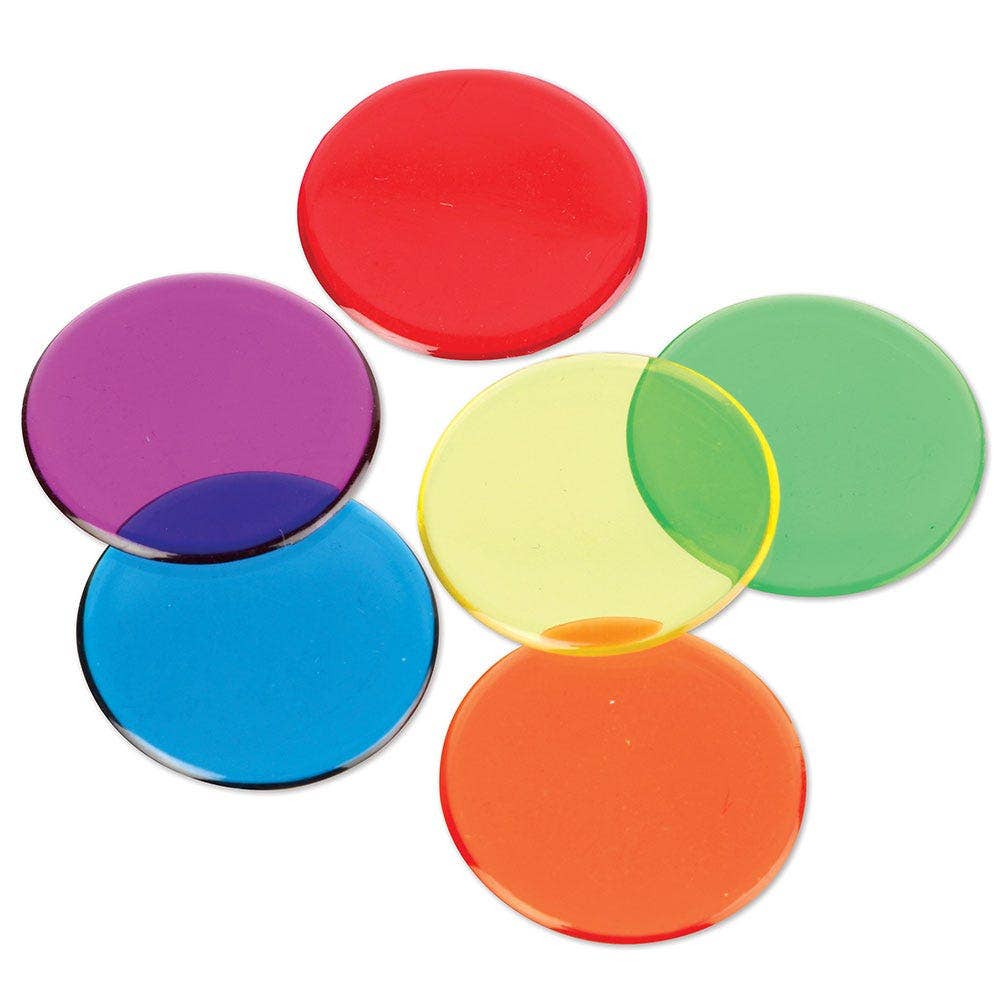 Transparent Counters Set of 250 6 Colours