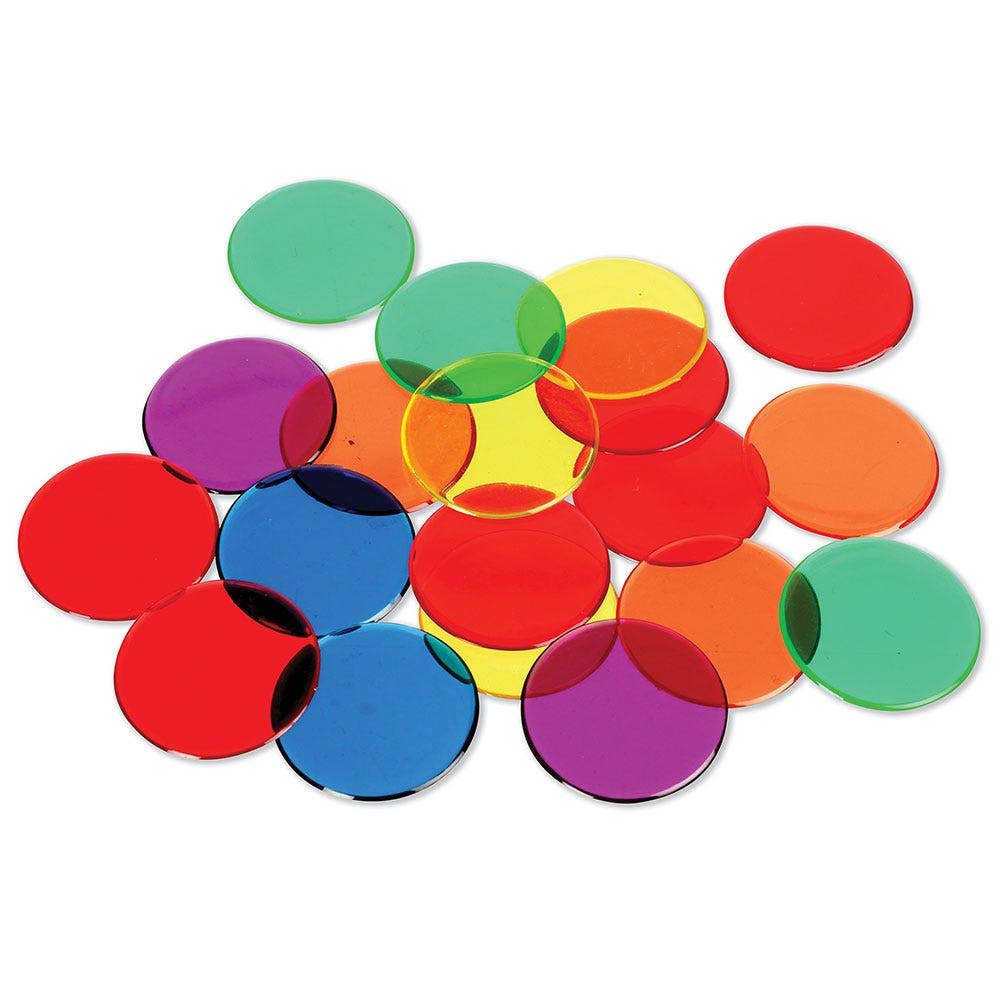 Transparent Counters Set of 250 6 Colours