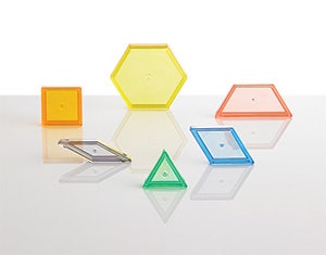 Transparent Pattern Blocks Mini Jar