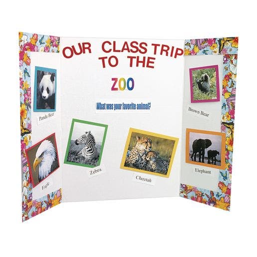 Tri-Fold Display Board White 48x32 Set of 30