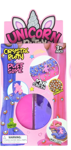 Unicorn Crystal Putty Puff Slime