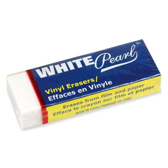 Vinyl Pearl Large Eraser 12 pk
