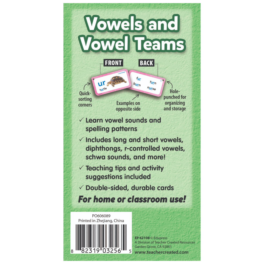 Vowels and Vowel Teams Flash Cards Deluxe Set