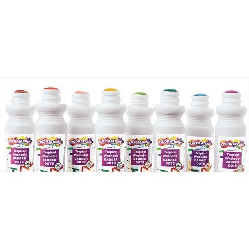 Washable Tropical Dabber Dots Set Of 8