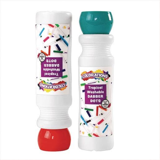 Washable Tropical Dabber Dots Set Of 8