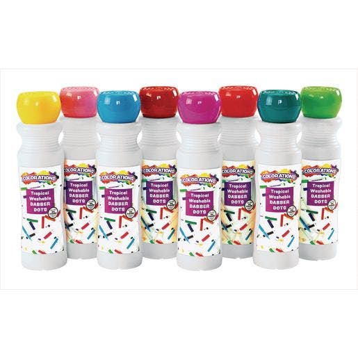 Washable Tropical Dabber Dots Set Of 8