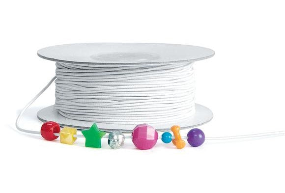 White Beading Elastic 100 Yards