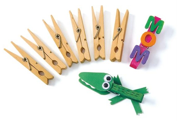 Wood Clothespins Set of 48