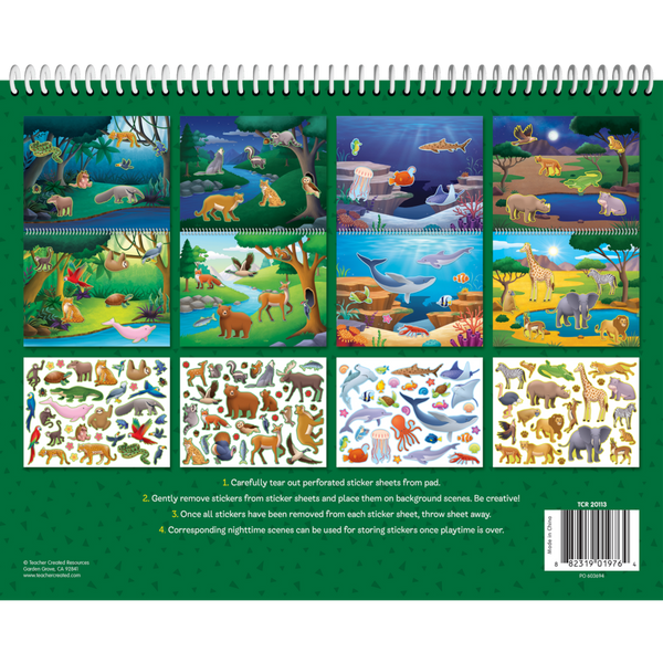 Animal Habitats Reusable Sticker Pad