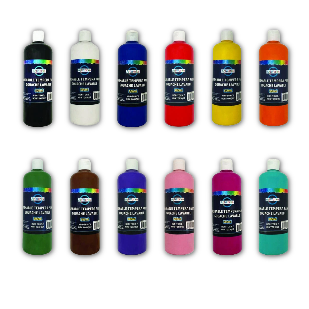 ArtWorks Washable Tempera Paint 500ml Collection