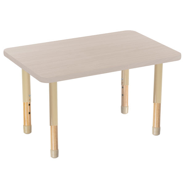 Rectangle Asian Sand Activity Table with Chunky Wood & Steel Table Legs