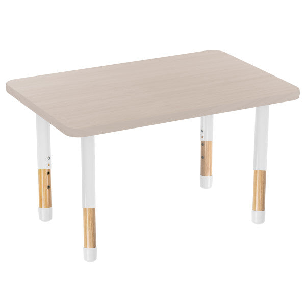 Rectangle Asian Sand Activity Table with Chunky Wood & Steel Table Legs