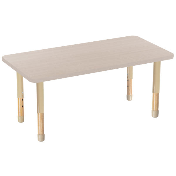 Rectangle Asian Sand Activity Table with Chunky Wood & Steel Table Legs