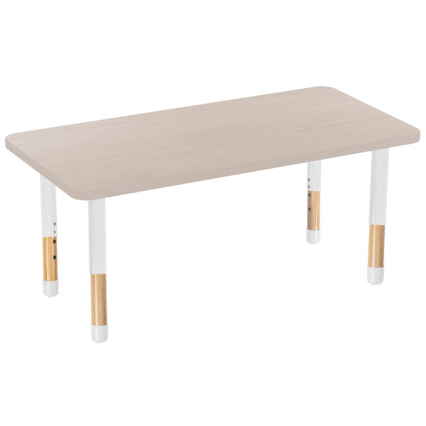 Rectangle Asian Sand Activity Table with Chunky Wood & Steel Table Legs