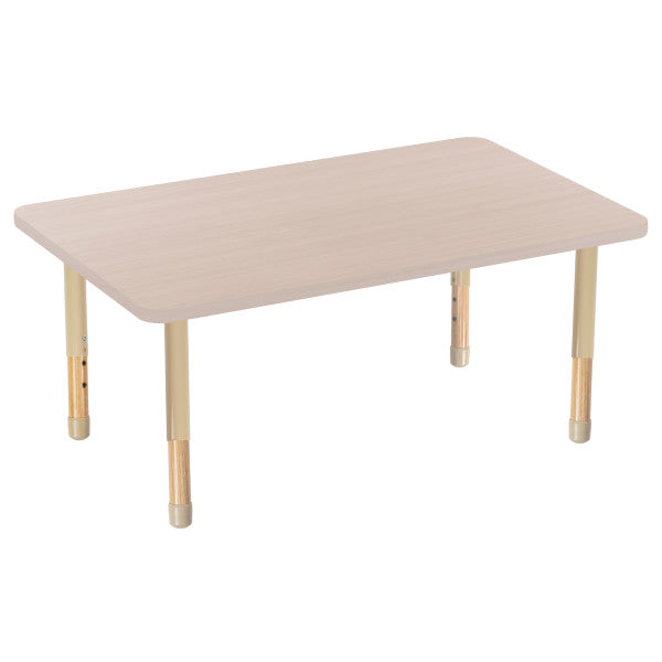 Rectangle Asian Sand Activity Table with Chunky Wood & Steel Table Legs