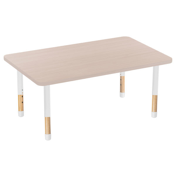 Rectangle Asian Sand Activity Table with Chunky Wood & Steel Table Legs