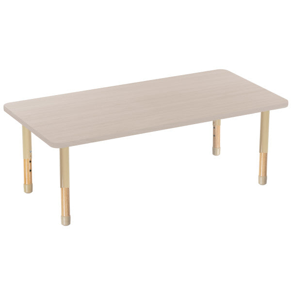 Rectangle Asian Sand Activity Table with Chunky Wood & Steel Table Legs