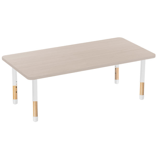Rectangle Asian Sand Activity Table with Chunky Wood & Steel Table Legs