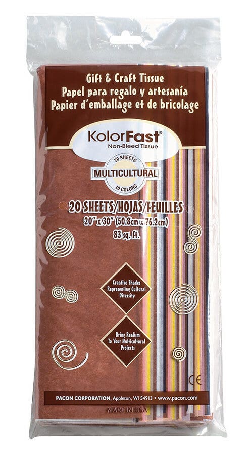 Assorted 20 x 30 Multicultural Tissue Paper 20 Sheets