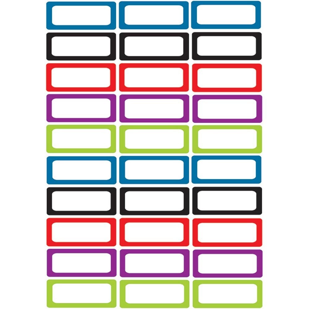 Magnetic Small Foam Nameplates & Labels Solid Colors 30 pcs
