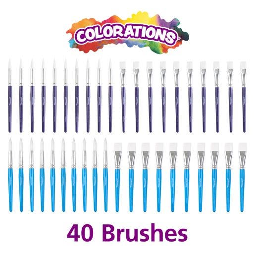 Assorted Paintbrush Classpack Set of 40