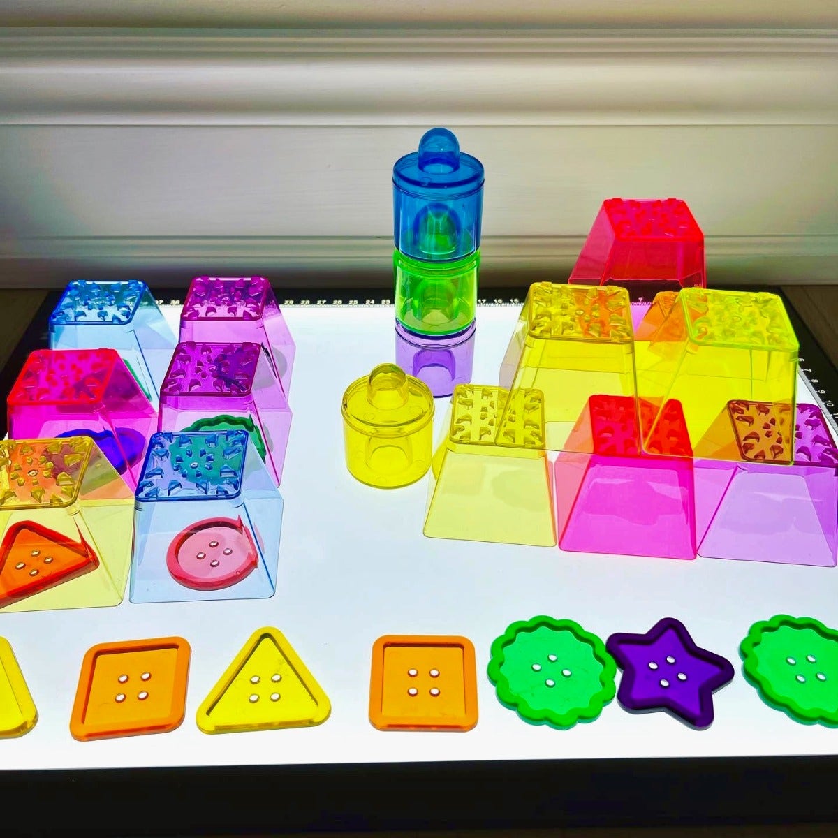 Transparent Large Buttons Mini Jar