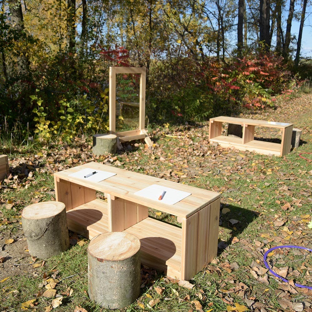 Outdoor Bench with Storage by Naturally Inspired Play
