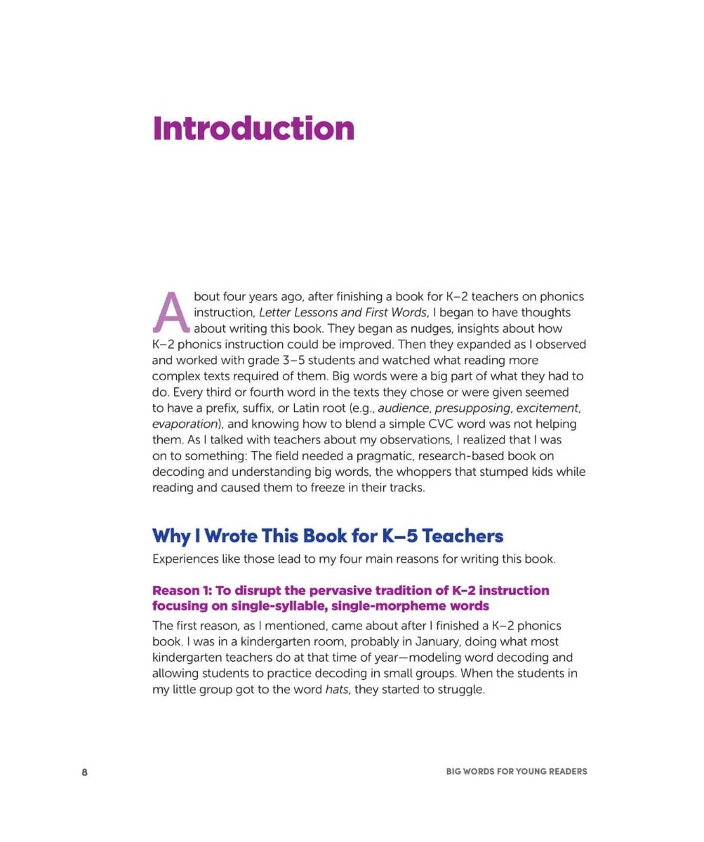 Big Words for Young Readers Teaching Kids in Grades K to 5 to Decode and Understand Words