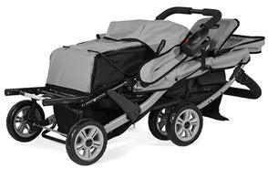 Black Compass Trio Triple Tandem Stroller