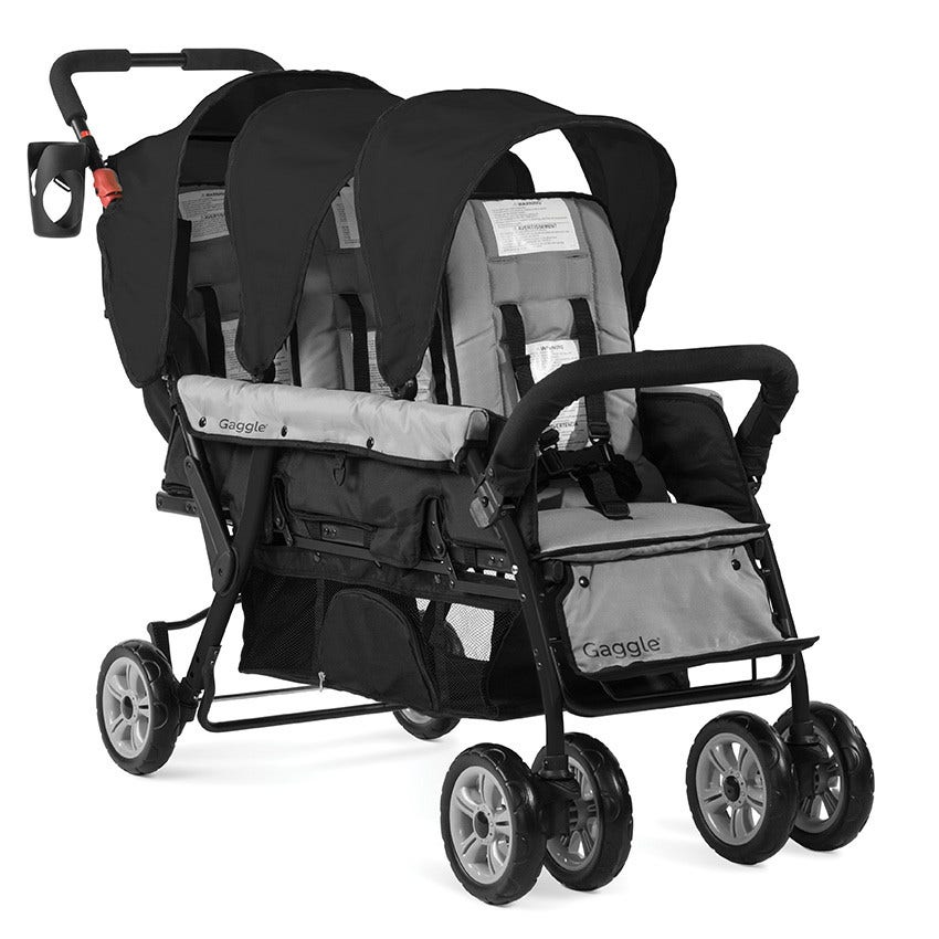Black Compass Trio Triple Tandem Stroller