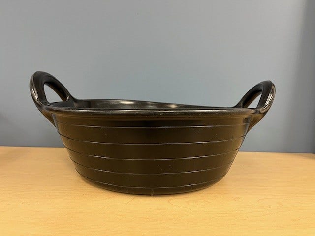 Black Small Round Black Tub