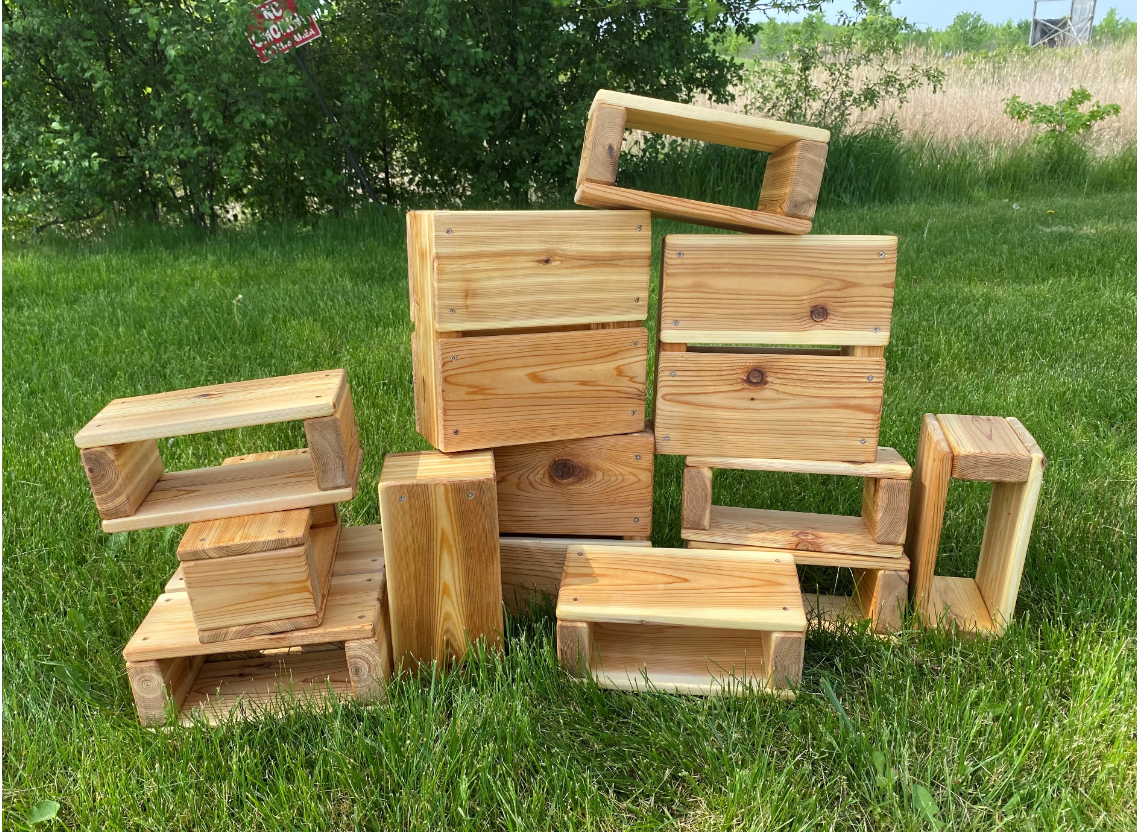 Block Set 8 Small & 4 Large by Naturally Inspired Play