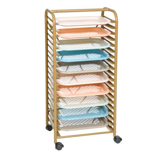 Boho Mobile Art Rack with 10 Tough Art Trays