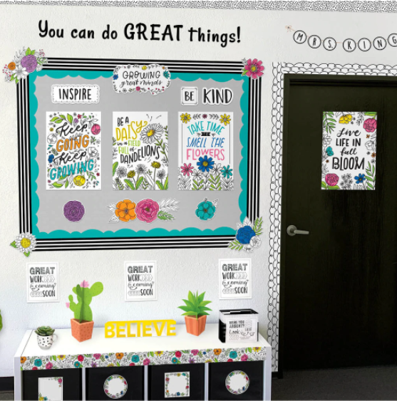 Bright Blooms Inspire U 4 Posters
