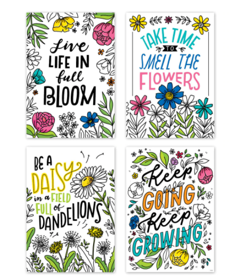 Bright Blooms Inspire U 4 Posters