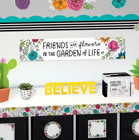 Bright Blooms Welcome Banner