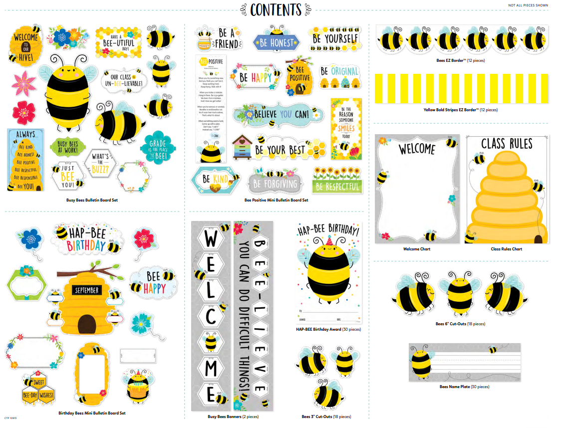 Busy Bees Curated Classroom Decor Set