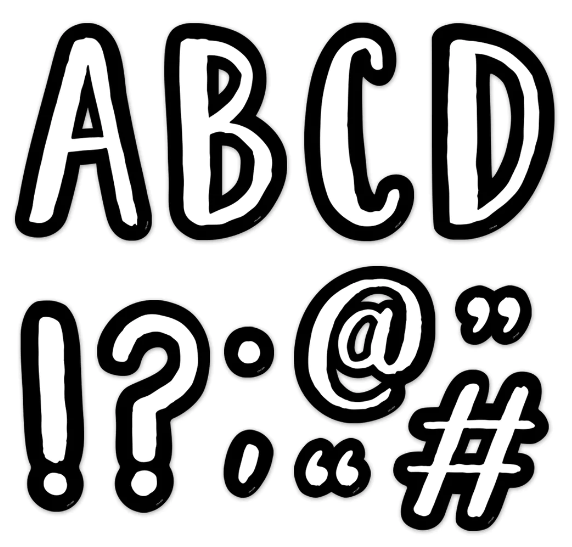 Cafe 7 inch Designer Letters