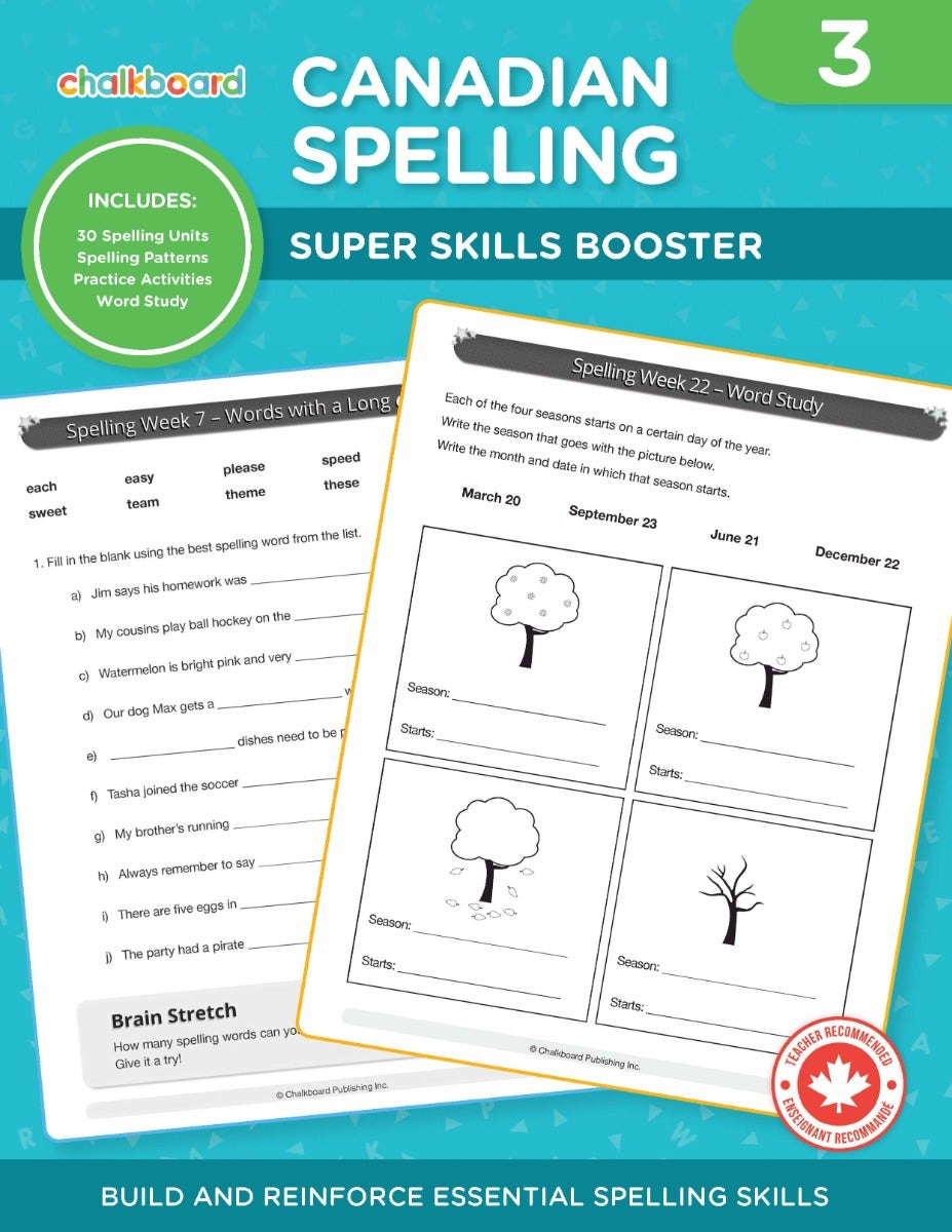 Canadian Spelling Grade 3 Ebook