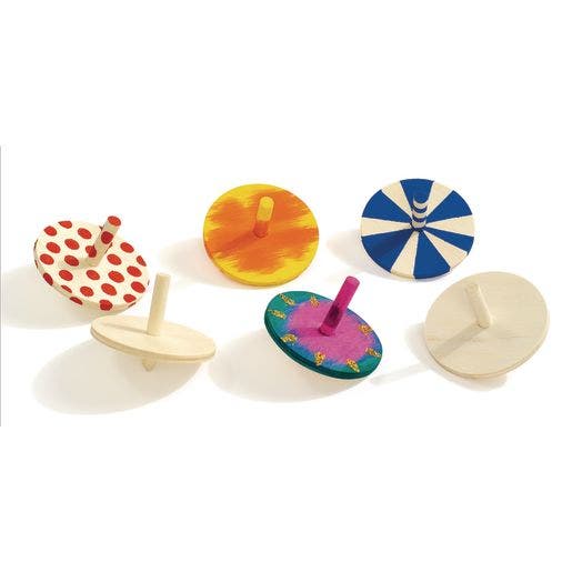 Whirling Wooden Tops Set of 24