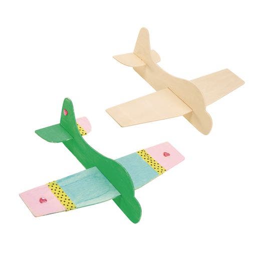 Wooden Model Airplanes Set of 12