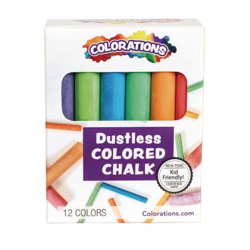 Colorations Dustless Colored Chalk 12 pc