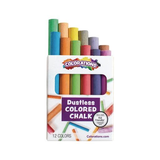 Colorations Dustless Colored Chalk 12 pc