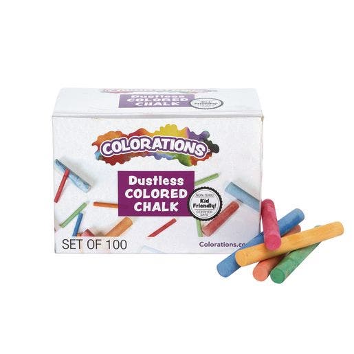 Colorations Dustless Colored Chalk 100 pcs