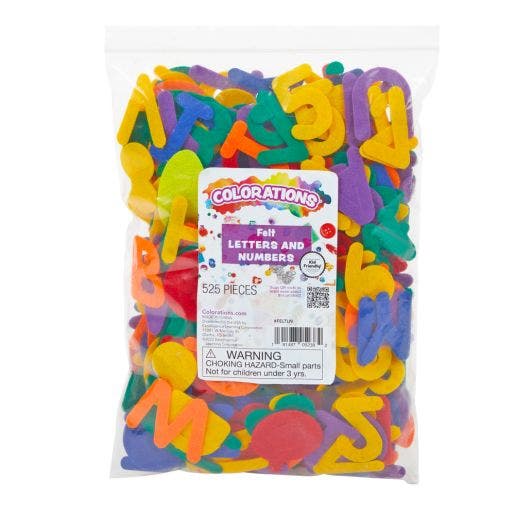 Colorations Felt Letters & Numbers
