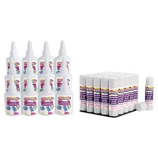 Colorations Glue Sticks & Washable Glue Collection