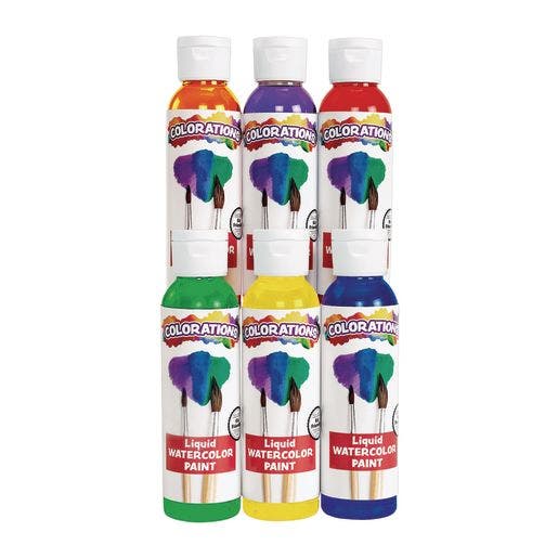 Colorations Liquid Watercolor 4 oz Rainbow Pack Set of 6