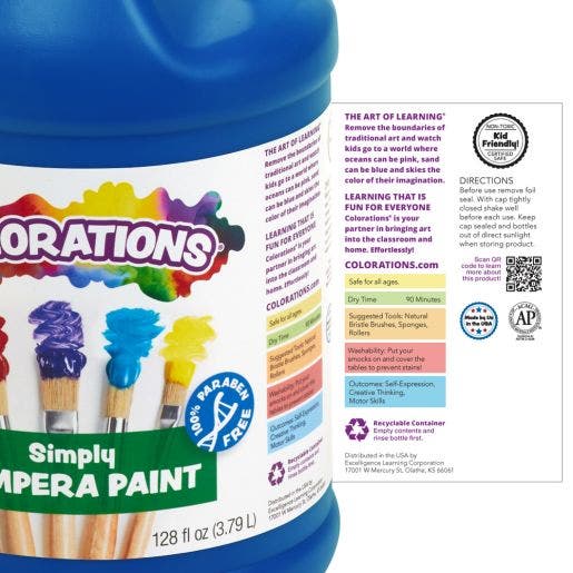 Colorations Simply Tempera Paint Gallon Collection